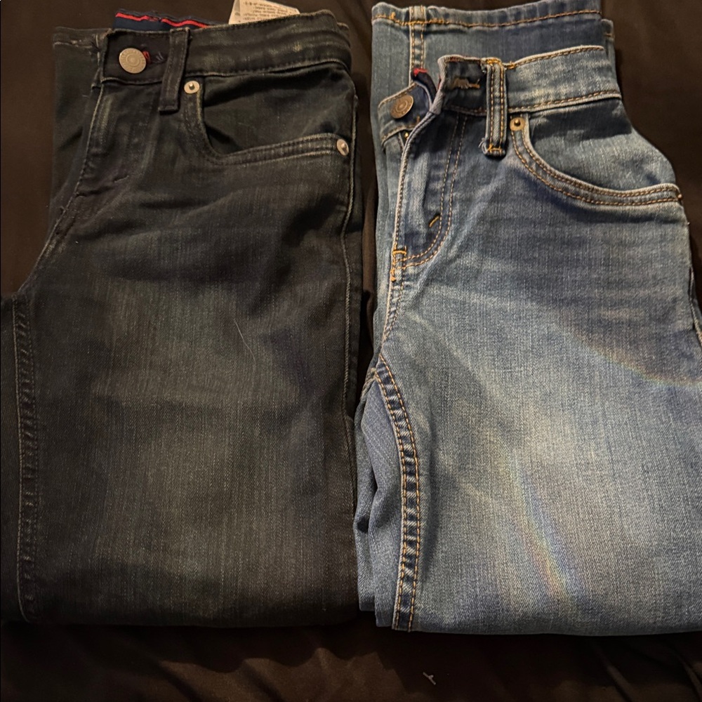 Levi's Boys Dark and Light Blue Slim Jeans